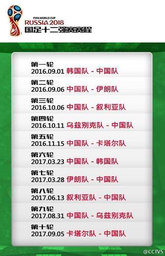 中国足球赛程2017近期